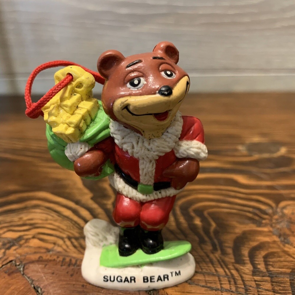 CHRISTMAS ORNAMENT SUGAR BEAR VINTAGE‎ 1993 Post Golden Crisp Cereal